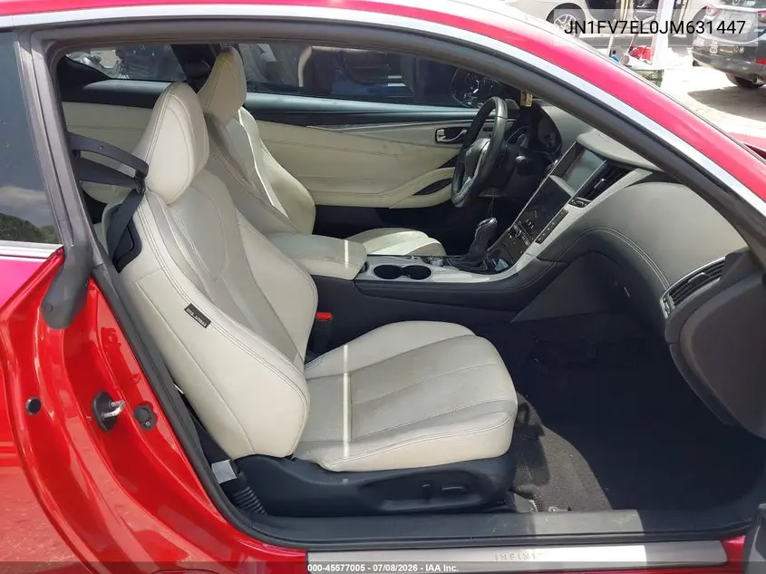 2018 Infiniti Q60 3.0T Red Sport 400 VIN: JN1FV7EL0JM631447 Lot: 45577005