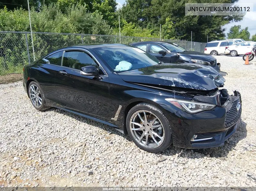 2018 Infiniti Q60 2.0T Pure VIN: JN1CV7EK3JM200112 Lot: 45578552