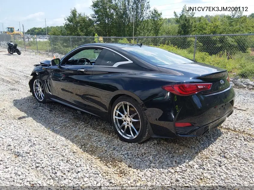 2018 Infiniti Q60 2.0T Pure VIN: JN1CV7EK3JM200112 Lot: 45578552