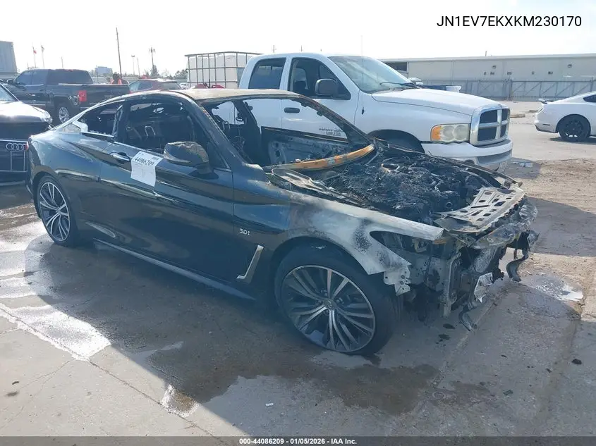 2019 Infiniti Q60 3.0T Luxe VIN: JN1EV7EKXKM230170 Lot: 44086209