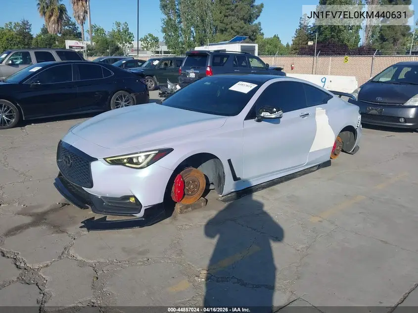 2019 Infiniti Q60 3.0T Red Sport 400 VIN: JN1FV7EL0KM440631 Lot: 44857024