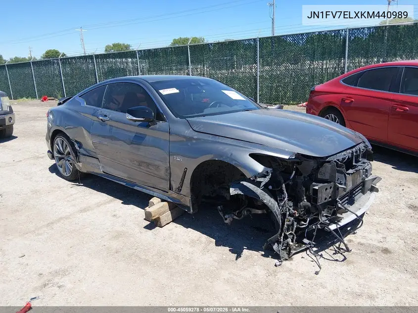 2019 Infiniti Q60 3.0T Red Sport 400 VIN: JN1FV7ELXKM440989 Lot: 45059278