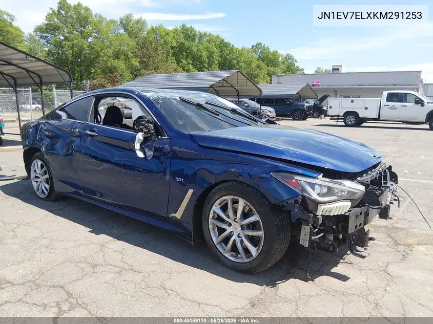 2019 Infiniti Q60 3.0T Luxe VIN: JN1EV7ELXKM291253 Lot: 45159110