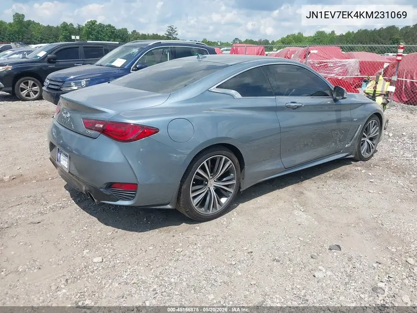 2019 Infiniti Q60 3.0T Luxe VIN: JN1EV7EK4KM231069 Lot: 45166875