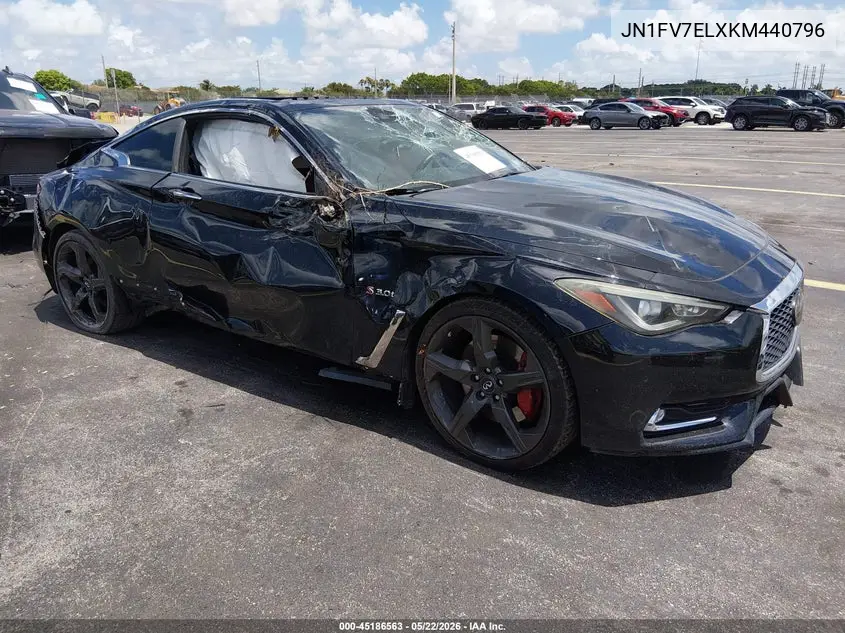 2019 Infiniti Q60 3.0T Red Sport 400 VIN: JN1FV7ELXKM440796 Lot: 45186563