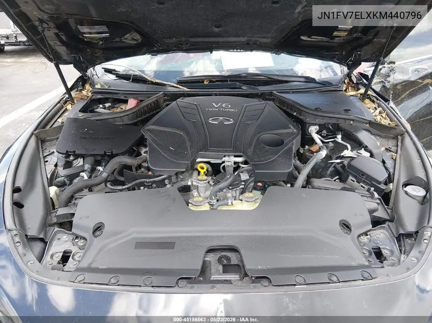 2019 Infiniti Q60 3.0T Red Sport 400 VIN: JN1FV7ELXKM440796 Lot: 45186563