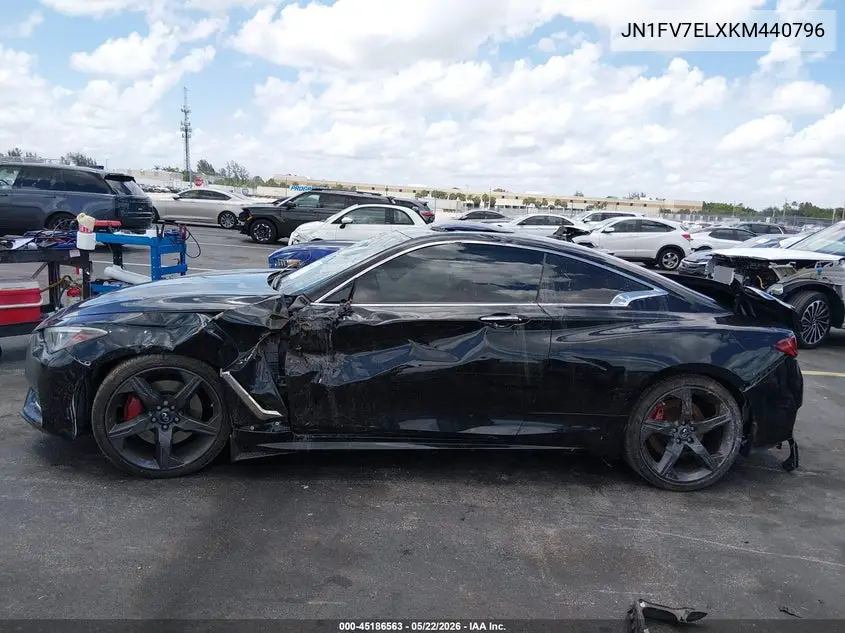 2019 Infiniti Q60 3.0T Red Sport 400 VIN: JN1FV7ELXKM440796 Lot: 45186563