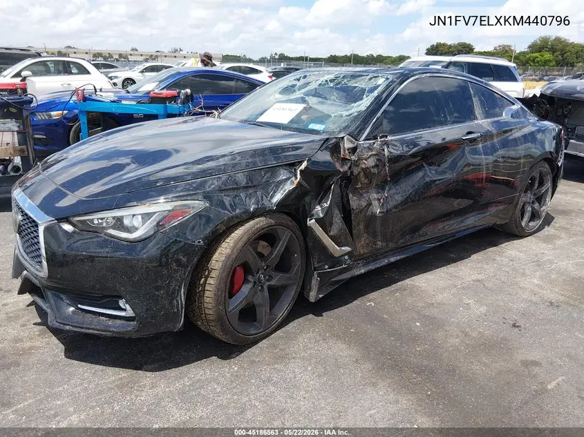 2019 Infiniti Q60 3.0T Red Sport 400 VIN: JN1FV7ELXKM440796 Lot: 45186563