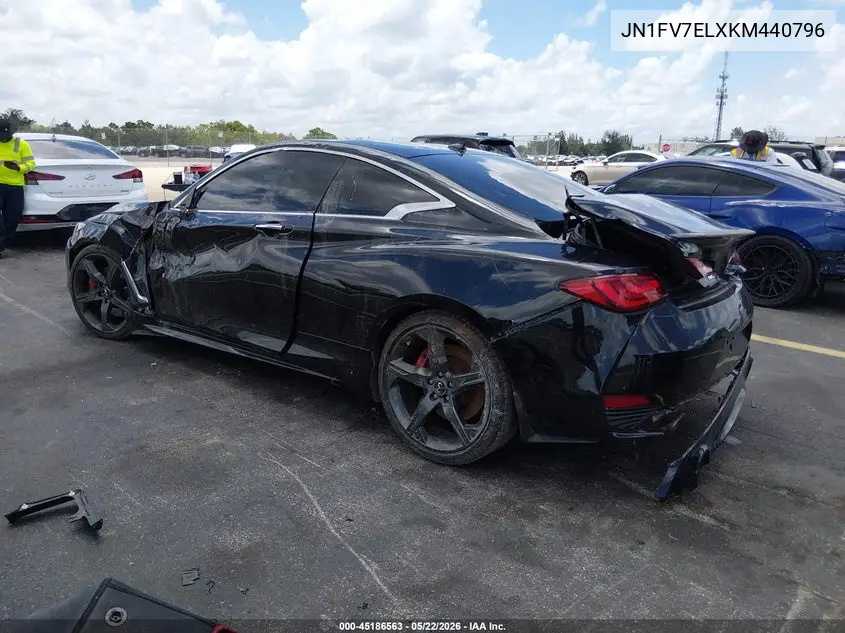 2019 Infiniti Q60 3.0T Red Sport 400 VIN: JN1FV7ELXKM440796 Lot: 45186563