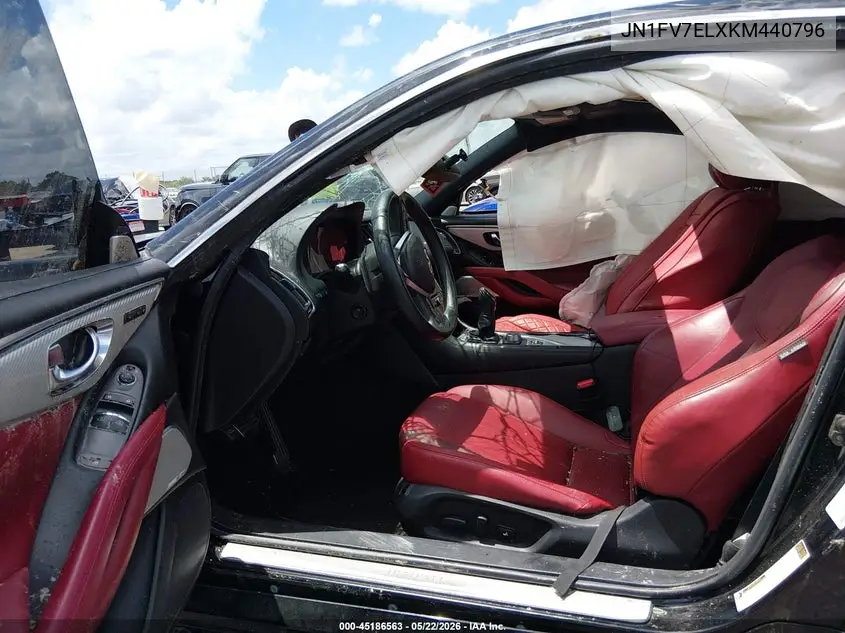 2019 Infiniti Q60 3.0T Red Sport 400 VIN: JN1FV7ELXKM440796 Lot: 45186563