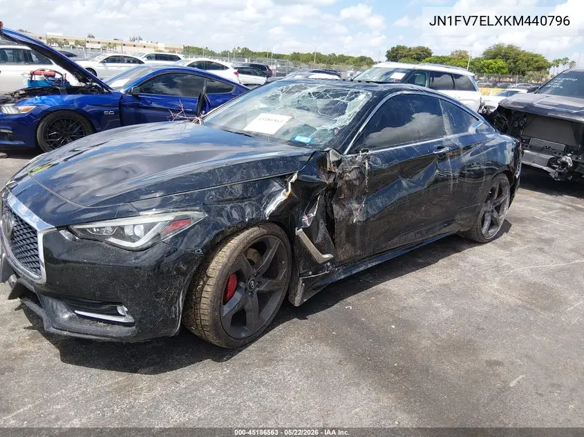 2019 Infiniti Q60 3.0T Red Sport 400 VIN: JN1FV7ELXKM440796 Lot: 45186563