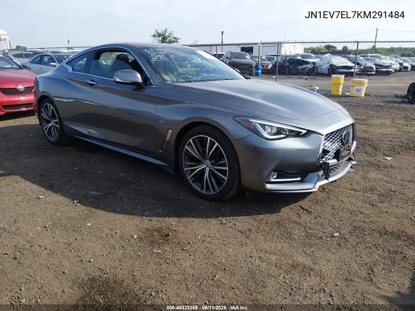 2019 Infiniti Q60 3.0T Luxe VIN: JN1EV7EL7KM291484 Lot: 45333388
