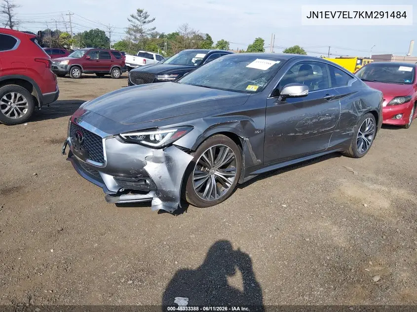 2019 Infiniti Q60 3.0T Luxe VIN: JN1EV7EL7KM291484 Lot: 45333388