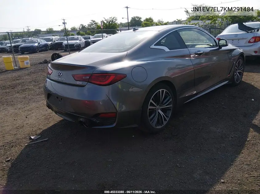 2019 Infiniti Q60 3.0T Luxe VIN: JN1EV7EL7KM291484 Lot: 45333388
