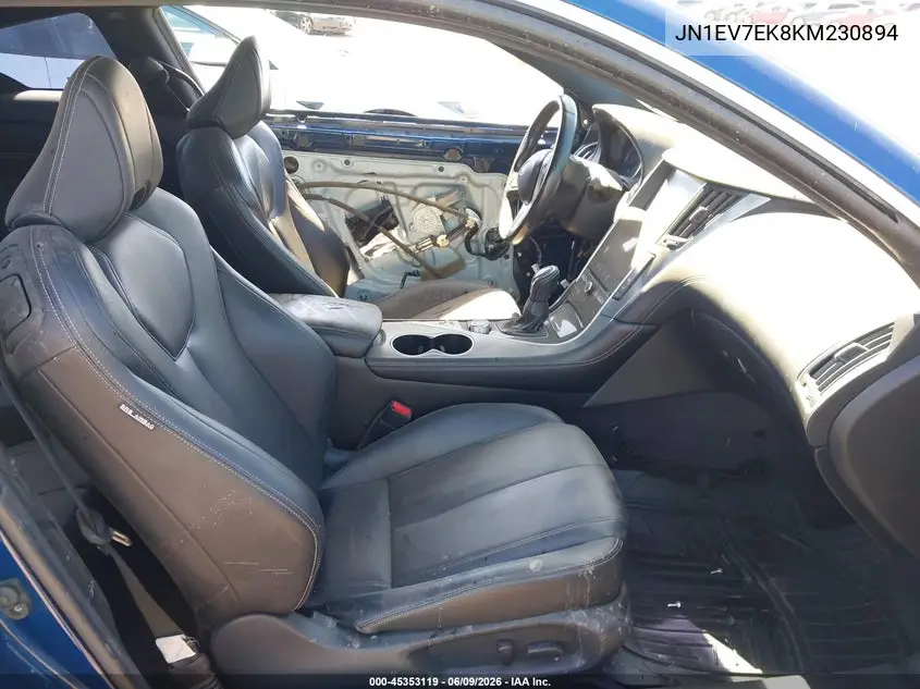 2019 Infiniti Q60 3.0T Luxe VIN: JN1EV7EK8KM230894 Lot: 45353119