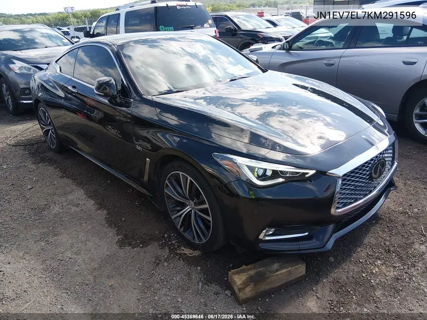 2019 Infiniti Q60 3.0T Luxe VIN: JN1EV7EL7KM291596 Lot: 45369646