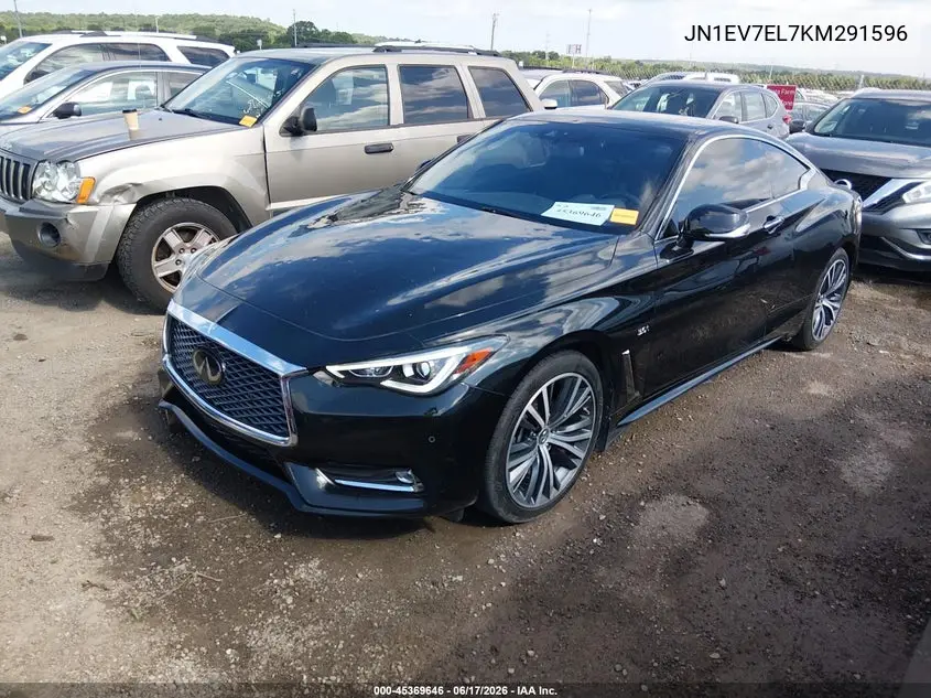 2019 Infiniti Q60 3.0T Luxe VIN: JN1EV7EL7KM291596 Lot: 45369646