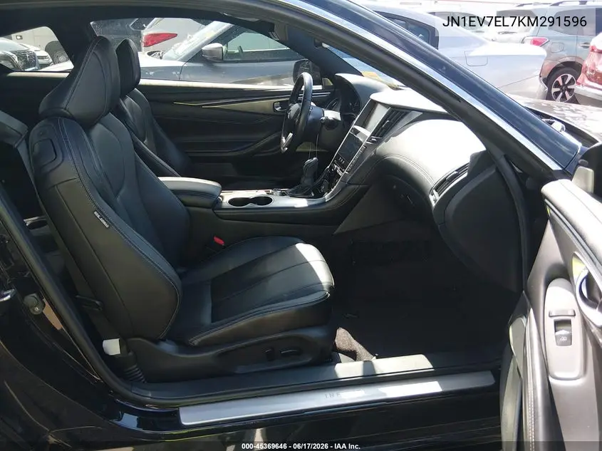 2019 Infiniti Q60 3.0T Luxe VIN: JN1EV7EL7KM291596 Lot: 45369646