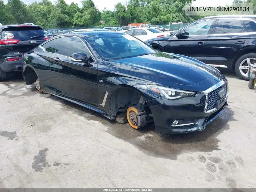 2019 Infiniti Q60 3.0T Luxe VIN: JN1EV7EL3KM290834 Lot: 45384753