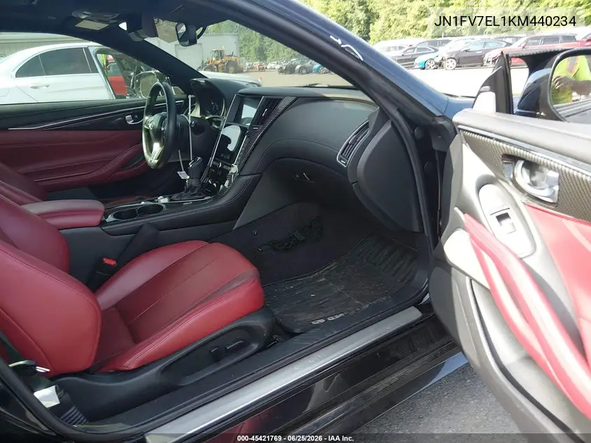 2019 Infiniti Q60 3.0T Red Sport 400 VIN: JN1FV7EL1KM440234 Lot: 45421769