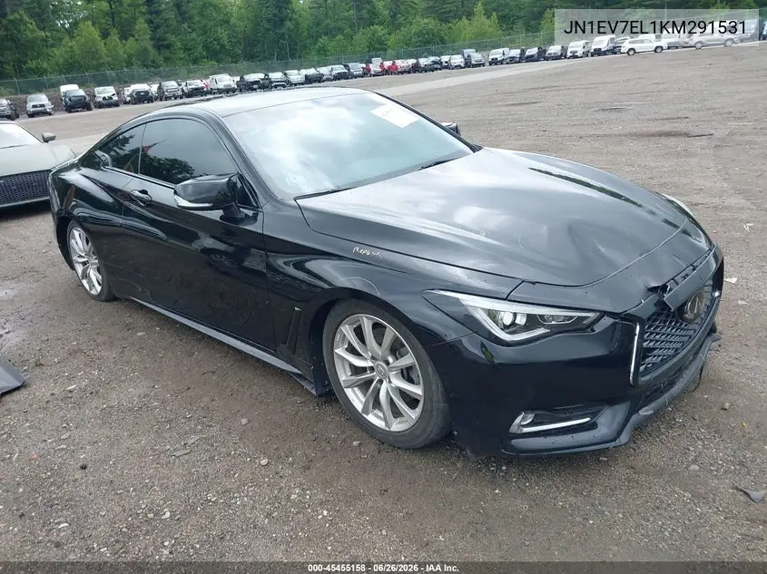 2019 Infiniti Q60 3.0T Luxe VIN: JN1EV7EL1KM291531 Lot: 45455158