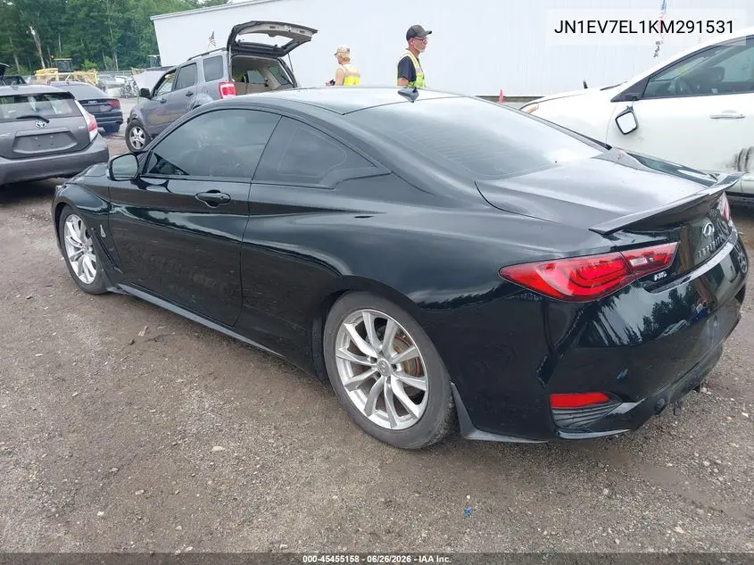 2019 Infiniti Q60 3.0T Luxe VIN: JN1EV7EL1KM291531 Lot: 45455158
