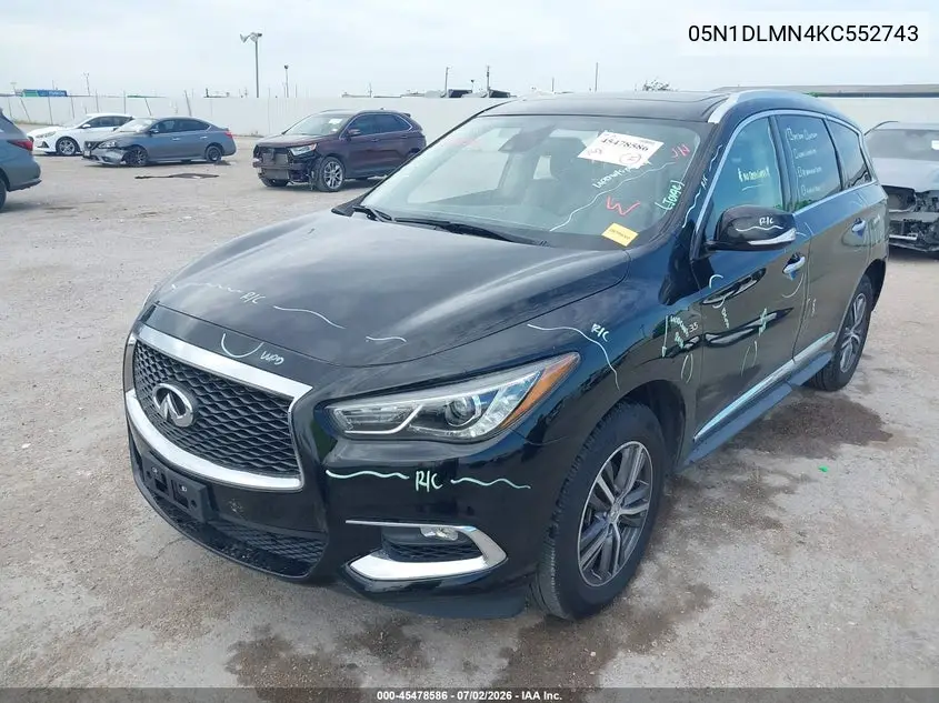 2019 Infiniti Q60 VIN: 5N1DL0MN4KC552743 Lot: 45478586