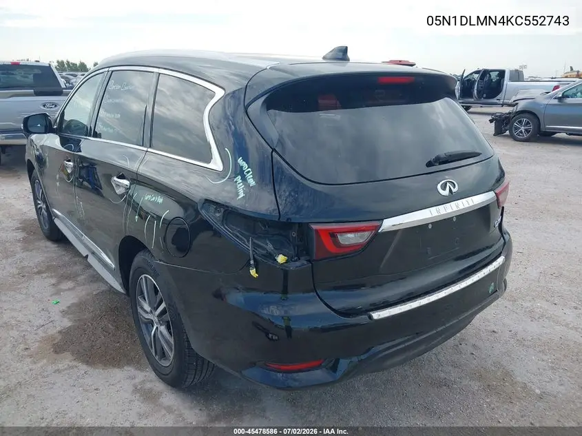 2019 Infiniti Q60 VIN: 5N1DL0MN4KC552743 Lot: 45478586