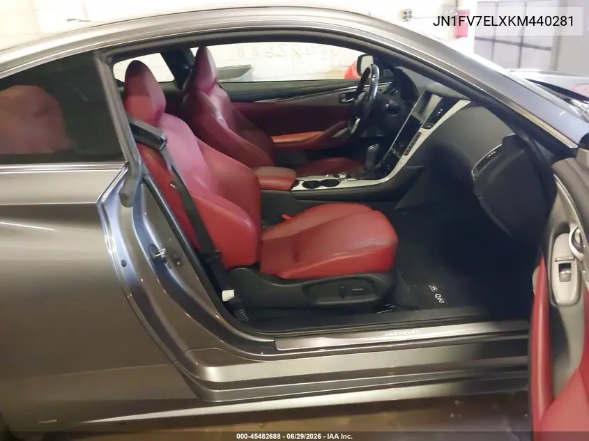 2019 Infiniti Q60 3.0T Red Sport 400 VIN: JN1FV7ELXKM440281 Lot: 45482688