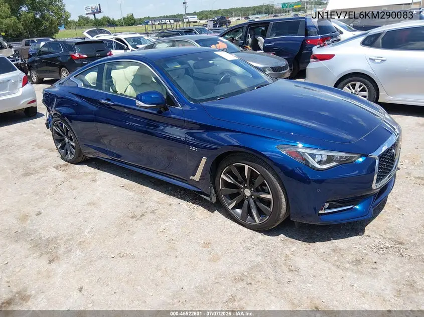 2019 Infiniti Q60 3.0T Luxe VIN: JN1EV7EL6KM290083 Lot: 45522601