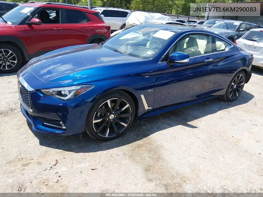 2019 Infiniti Q60 3.0T Luxe VIN: JN1EV7EL6KM290083 Lot: 45522601