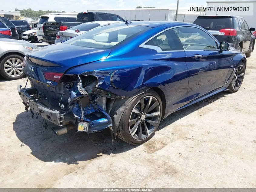 2019 Infiniti Q60 3.0T Luxe VIN: JN1EV7EL6KM290083 Lot: 45522601