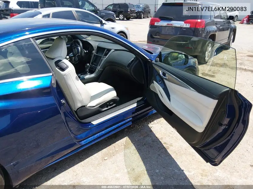 2019 Infiniti Q60 3.0T Luxe VIN: JN1EV7EL6KM290083 Lot: 45522601