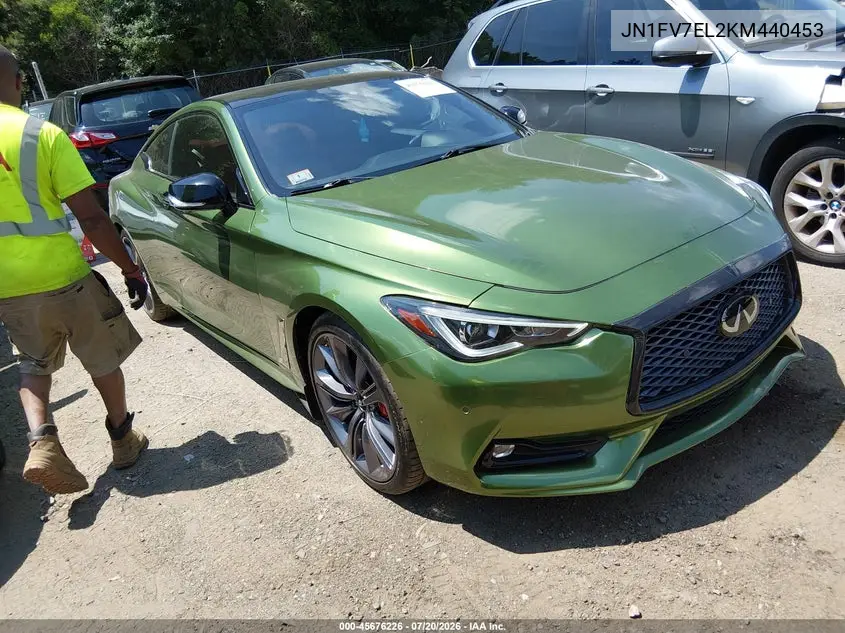 2019 Infiniti Q60 3.0T Red Sport 400 VIN: JN1FV7EL2KM440453 Lot: 45676226
