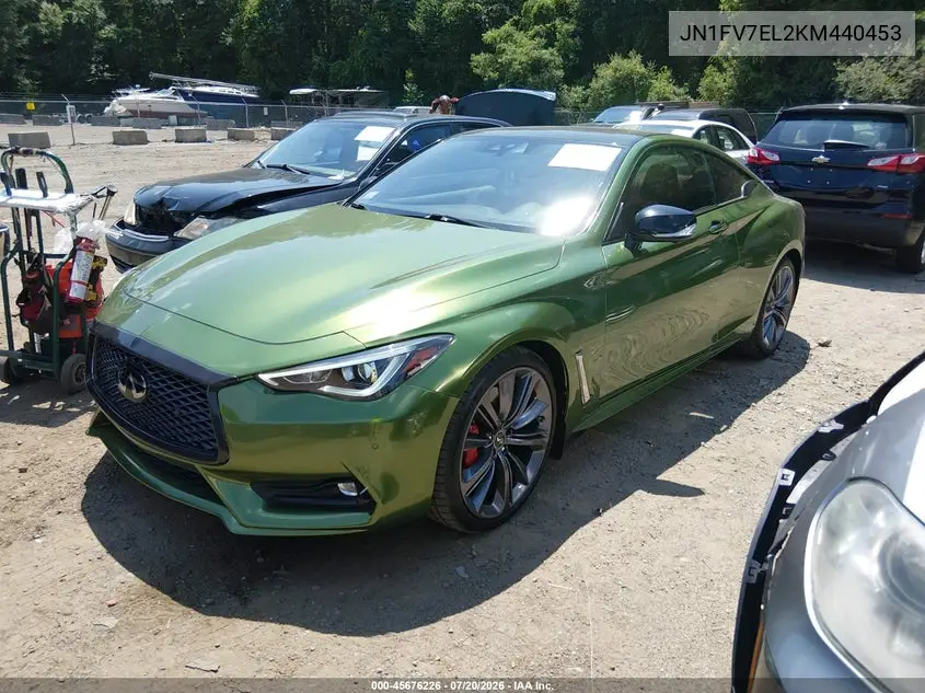 2019 Infiniti Q60 3.0T Red Sport 400 VIN: JN1FV7EL2KM440453 Lot: 45676226