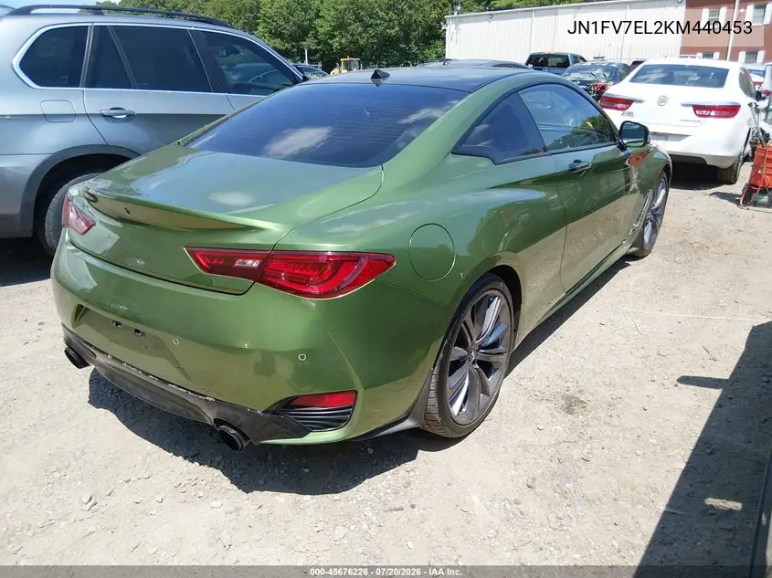 2019 Infiniti Q60 3.0T Red Sport 400 VIN: JN1FV7EL2KM440453 Lot: 45676226