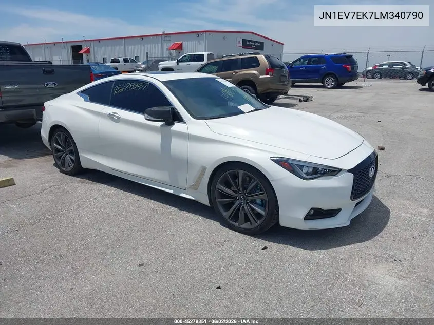 2020 Infiniti Q60 Luxe VIN: JN1EV7EK7LM340790 Lot: 45278351