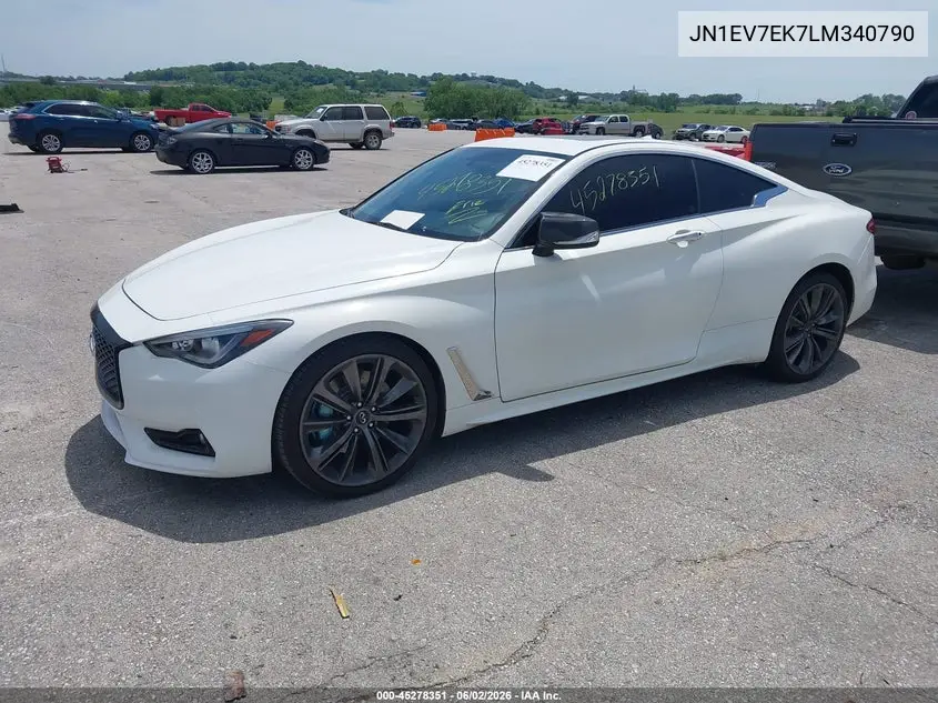 2020 Infiniti Q60 Luxe VIN: JN1EV7EK7LM340790 Lot: 45278351