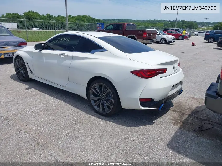2020 Infiniti Q60 Luxe VIN: JN1EV7EK7LM340790 Lot: 45278351