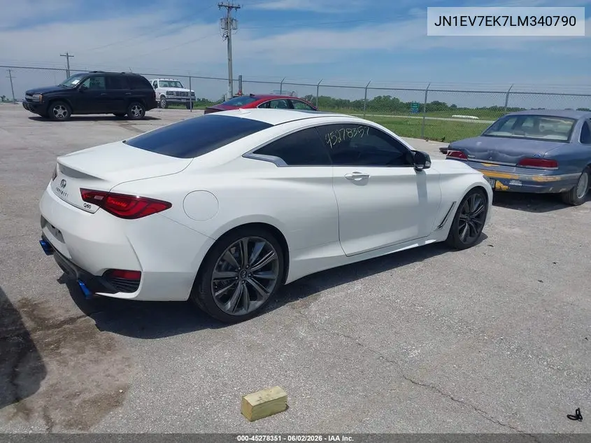 2020 Infiniti Q60 Luxe VIN: JN1EV7EK7LM340790 Lot: 45278351