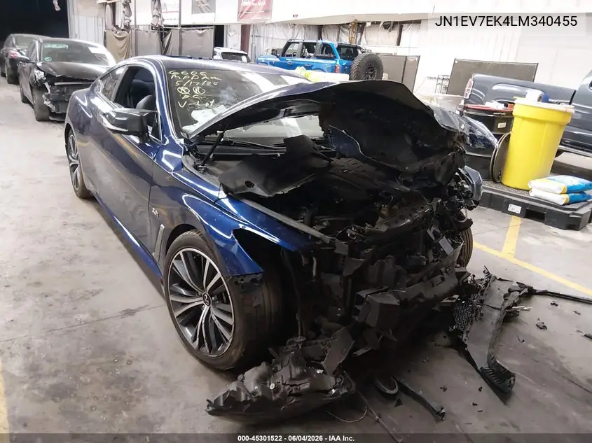 2020 Infiniti Q60 Luxe VIN: JN1EV7EK4LM340455 Lot: 45301522