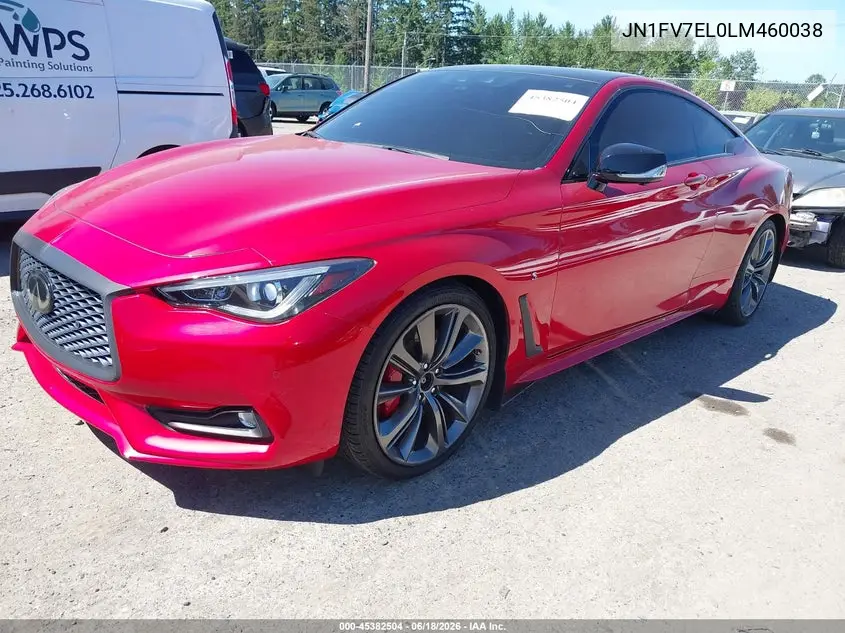 2020 Infiniti Q60 Red Sport 400 Awd VIN: JN1FV7EL0LM460038 Lot: 45382504