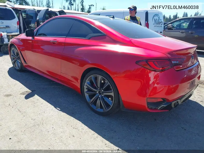 2020 Infiniti Q60 Red Sport 400 Awd VIN: JN1FV7EL0LM460038 Lot: 45382504