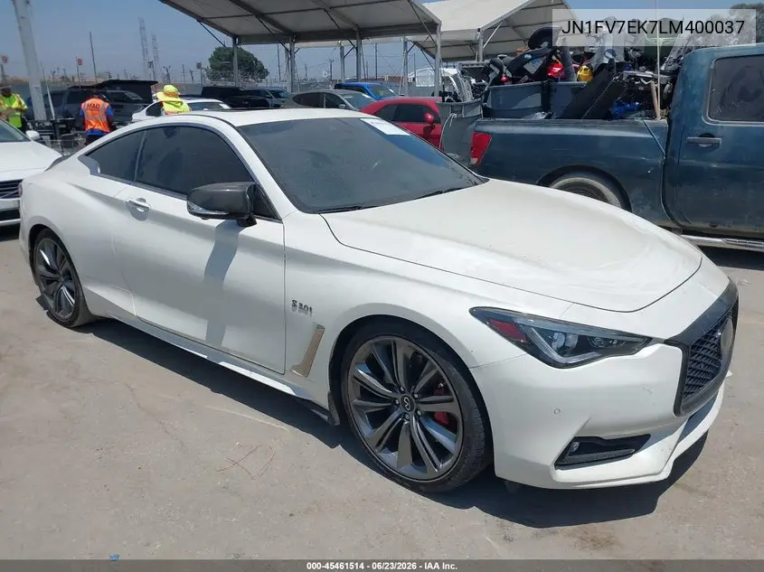 2020 Infiniti Q60 Red Sport 400 VIN: JN1FV7EK7LM400037 Lot: 45461514