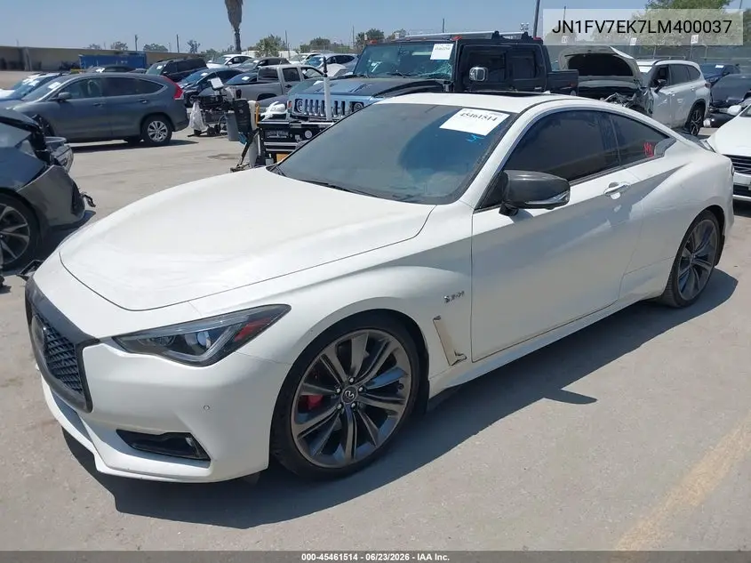 2020 Infiniti Q60 Red Sport 400 VIN: JN1FV7EK7LM400037 Lot: 45461514