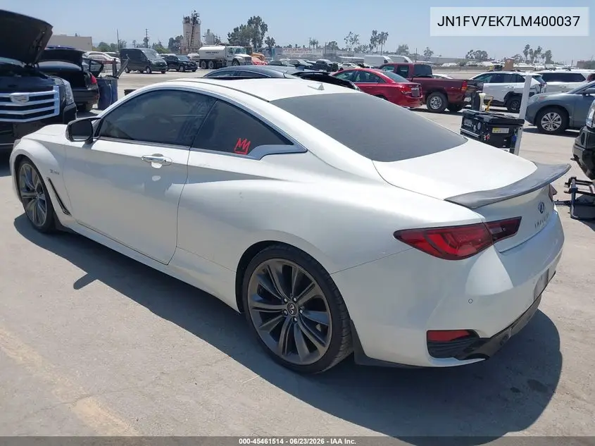 2020 Infiniti Q60 Red Sport 400 VIN: JN1FV7EK7LM400037 Lot: 45461514