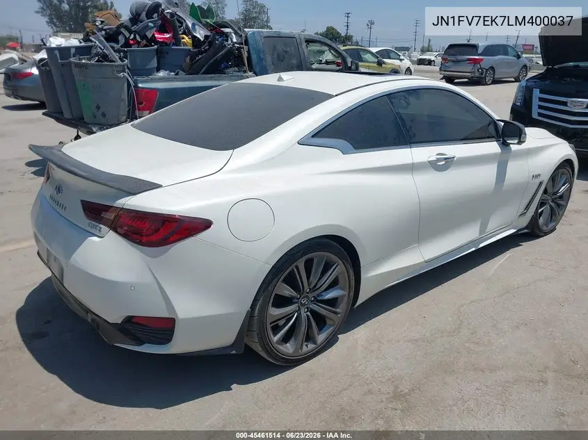 2020 Infiniti Q60 Red Sport 400 VIN: JN1FV7EK7LM400037 Lot: 45461514