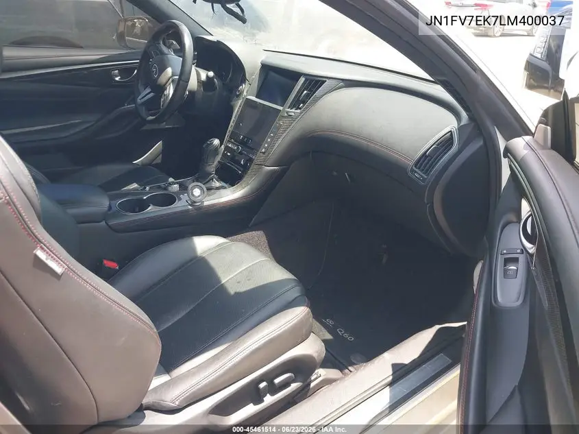 2020 Infiniti Q60 Red Sport 400 VIN: JN1FV7EK7LM400037 Lot: 45461514