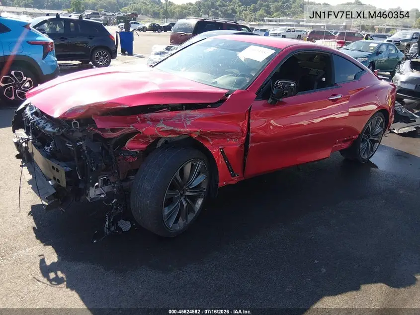 2020 Infiniti Q60 Red Sport 400 Awd VIN: JN1FV7ELXLM460354 Lot: 45624582