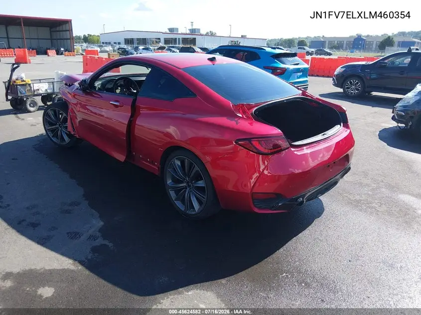 2020 Infiniti Q60 Red Sport 400 Awd VIN: JN1FV7ELXLM460354 Lot: 45624582